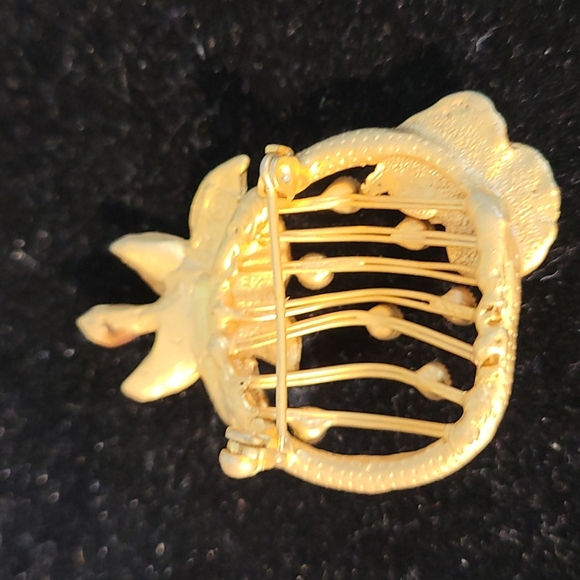 Vintage 'KC' Halloween/Autumn/Fall Pumpkin Brooch - Picture 2 of 2